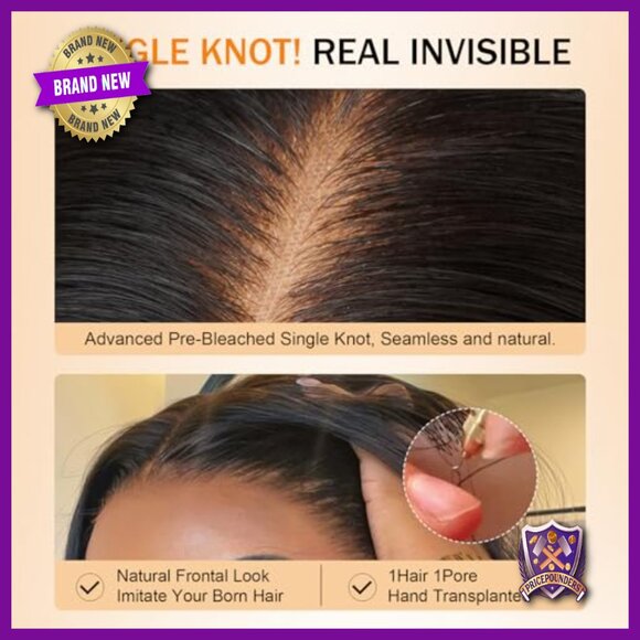 13x4 HD Lace Front Wig 20 Inch Human Hair Glueless Pre Plucked Curly main image 5